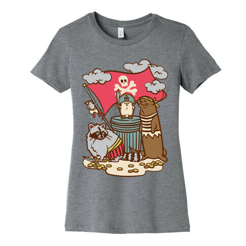 Captain Hedgie's Salty Crew White Print Womens T-Shirt