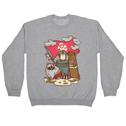 Captain Hedgie's Salty Crew White Print Pullover