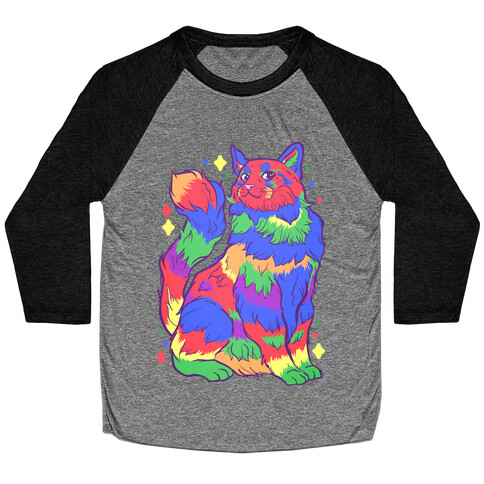 Gay Pride Cat Baseball Tee