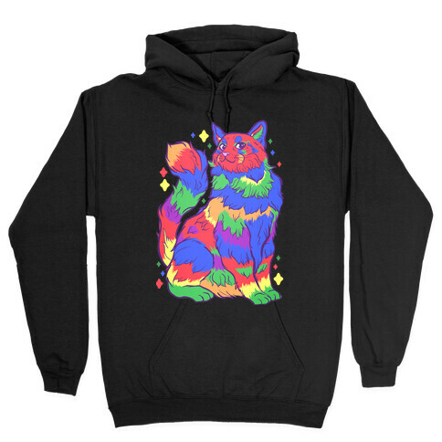 Gay Pride Cat Hooded Sweatshirt