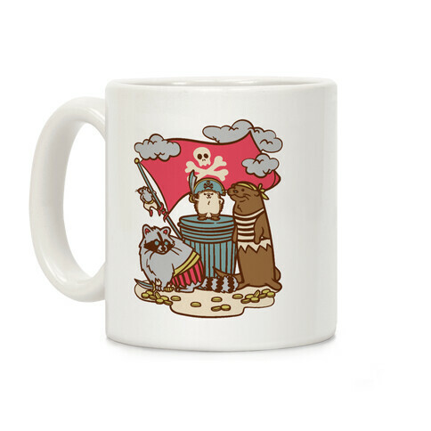 Captain Hedgie's Salty Crew White Print Coffee Mug