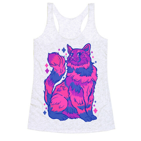 Bisexual Pride Cat Racerback Tank Top