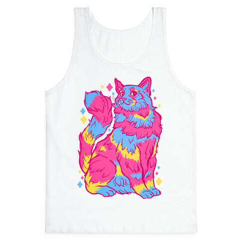 Pansexual Pride Cat Tank Top