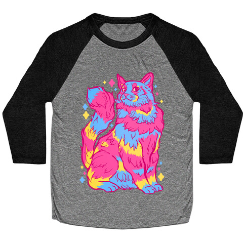 Pansexual Pride Cat Baseball Tee