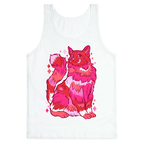 Lesbian Pride Cat Tank Top