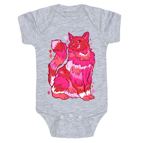 Lesbian Pride Cat Baby One-Piece