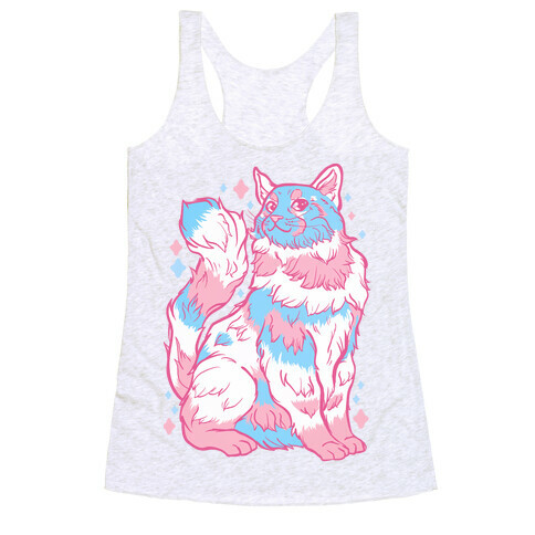 Transgender Pride Cat Racerback Tank Top