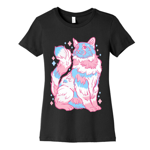 Transgender Pride Cat Womens T-Shirt