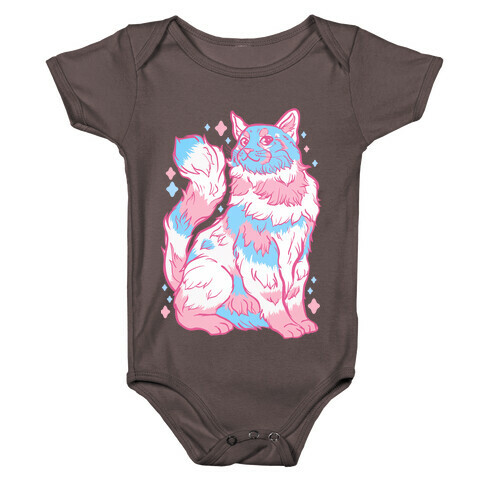 Transgender Pride Cat Baby One-Piece