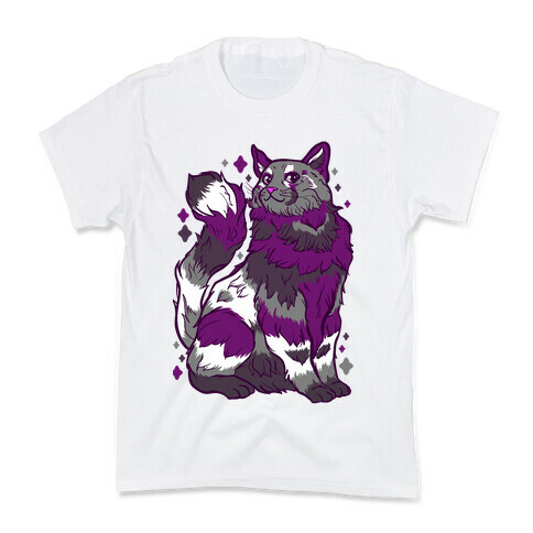 Asexual Pride Cat Kids T-Shirt