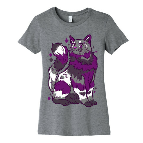 Asexual Pride Cat Womens T-Shirt