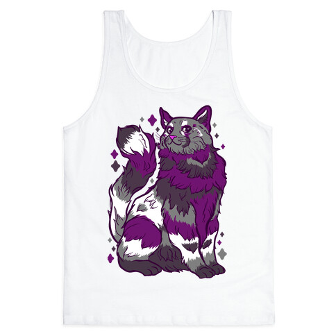 Asexual Pride Cat Tank Top