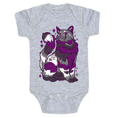 Asexual Pride Cat Baby One-Piece