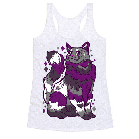 Asexual Pride Cat Racerback Tank Top