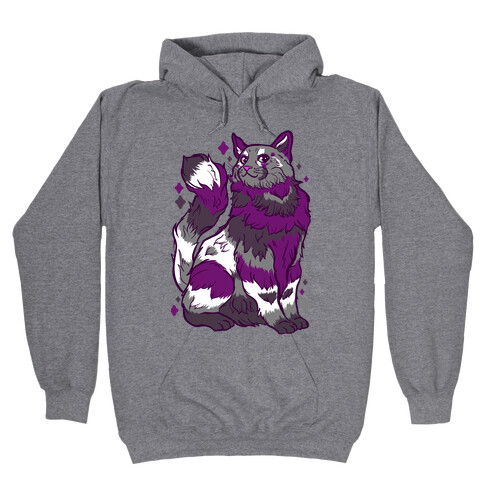 Asexual Pride Cat Hooded Sweatshirt