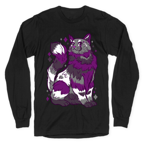 Asexual Pride Cat Long Sleeve T-Shirt