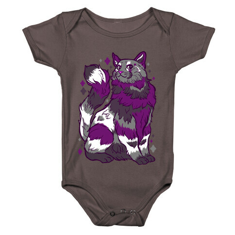 Asexual Pride Cat Baby One-Piece