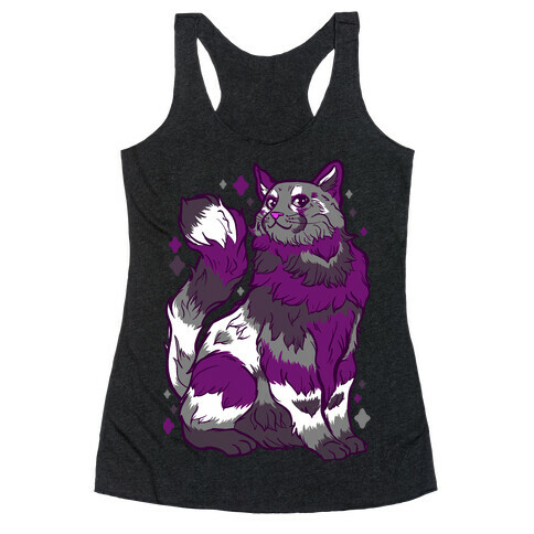 Asexual Pride Cat Racerback Tank Top