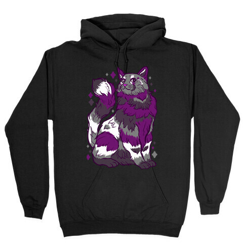 Asexual Pride Cat Hooded Sweatshirt