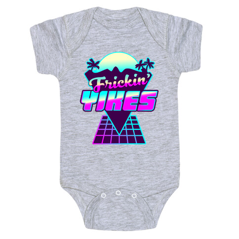 Frickin' YIKES Retro Wave Baby One-Piece