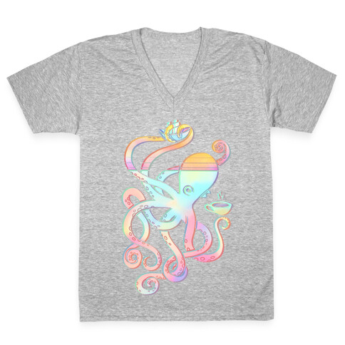 Tea Shanty Kraken V-Neck Tee Shirt