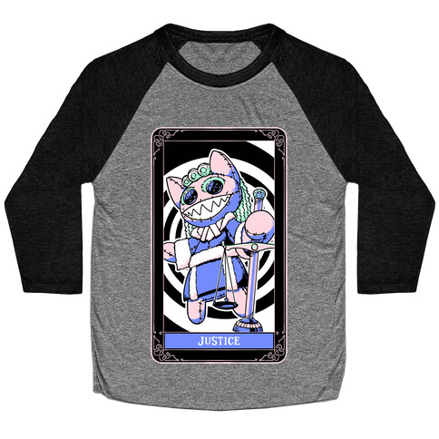 Creepy Cute Tarots: Justice Baseball Tee