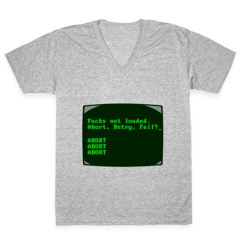 MS-DOS F***s Not Loaded V-Neck Tee Shirt
