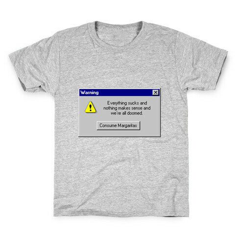 Windows 95 Consume Margaritas Kids T-Shirt