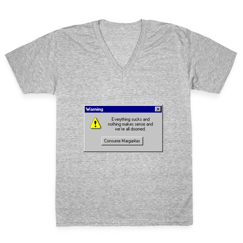 Windows 95 Consume Margaritas V-Neck Tee Shirt