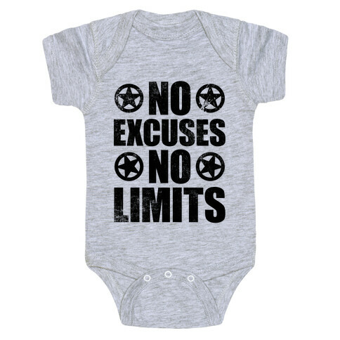 No Excuses No Limits Baby One-Piece