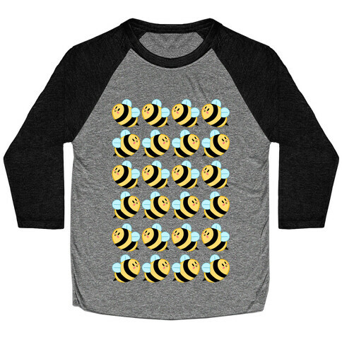 Bumblin' Bees Pattern Tee Baseball Tee