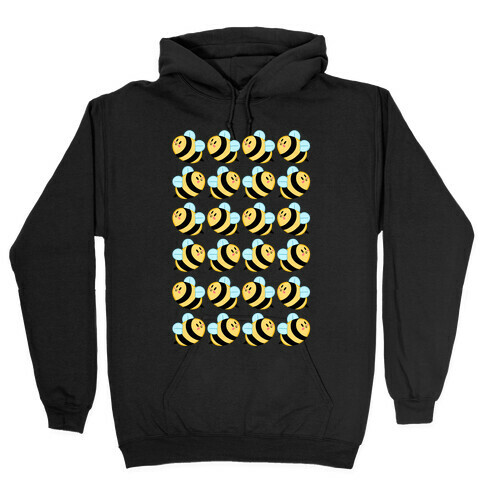 Bumblin' Bees Pattern Tee Hooded Sweatshirt