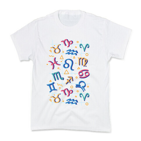 90's Zodiac Pattern Kids T-Shirt