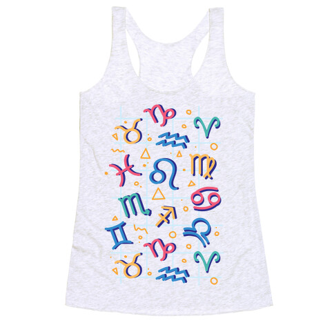 90's Zodiac Pattern Racerback Tank Top