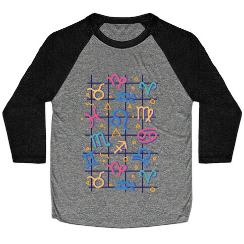 90's Zodiac Pattern Baseball Tee