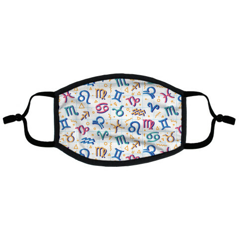 90's Zodiac Pattern Flat Face Mask