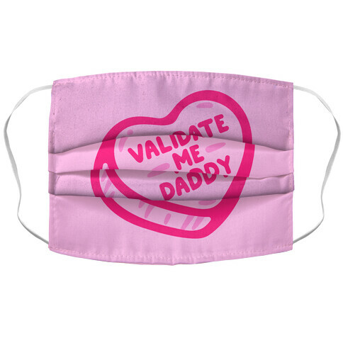 Validate Me Daddy Candy Heart Accordion Face Mask