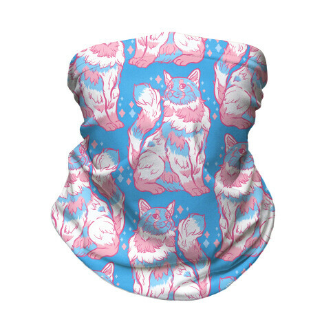 Transgender Pride Cat Neck Gaiter