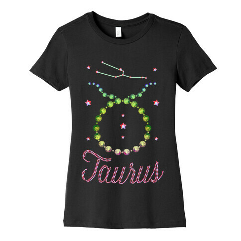 90's BeDazzle Zodiacs: Taurus Womens T-Shirt