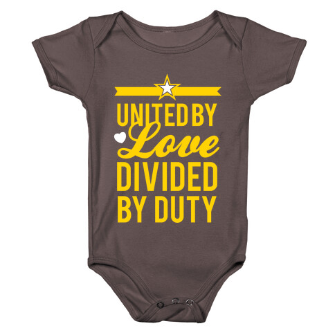 United By Love, Divided By Duty (Army) Baby One-Piece