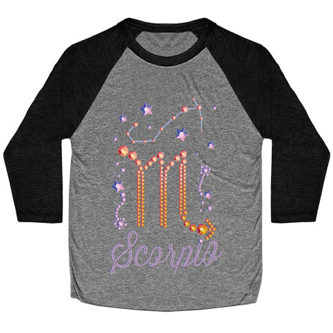 90's BeDazzle Zodiacs: Scorpio Baseball Tee