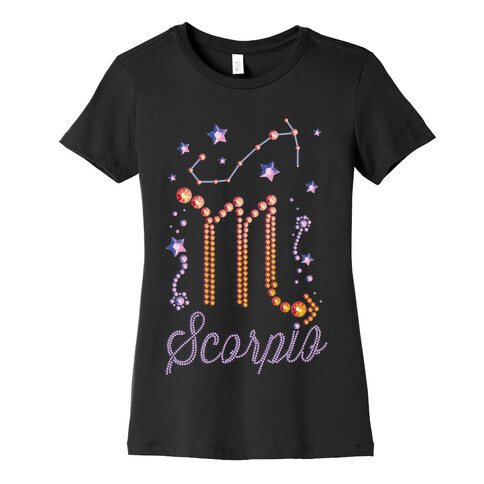 90's BeDazzle Zodiacs: Scorpio Womens T-Shirt