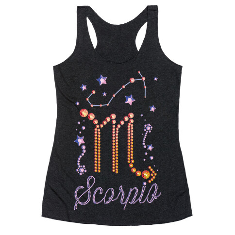 90's BeDazzle Zodiacs: Scorpio Racerback Tank Top