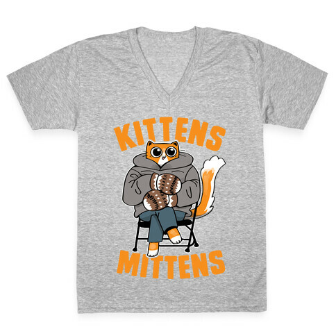 Kittens Mittens V-Neck Tee Shirt