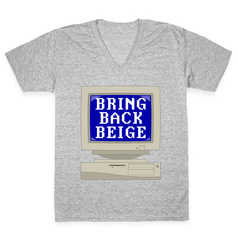 Bring Back Beige V-Neck Tee Shirt