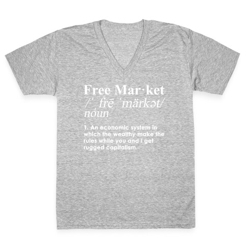 Free Market Definition V-Neck Tee Shirt