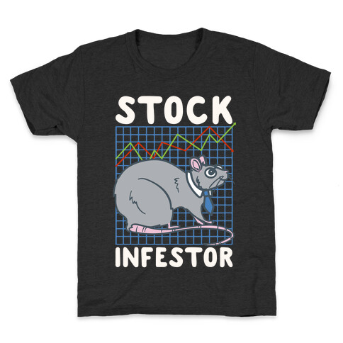 Stock Infestor Parody White Print Kids T-Shirt