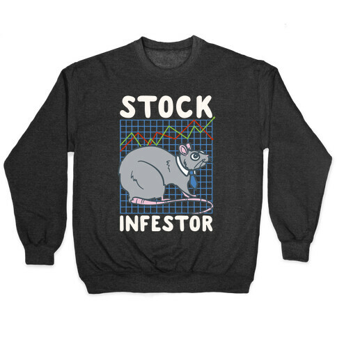 Stock Infestor Parody White Print Pullover