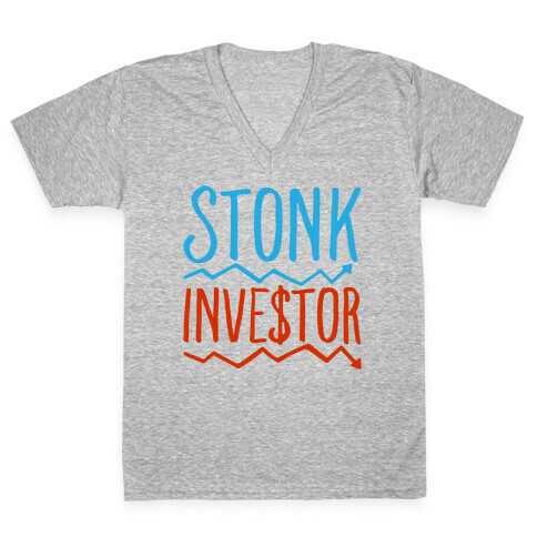Stonk Investor Parody V-Neck Tee Shirt