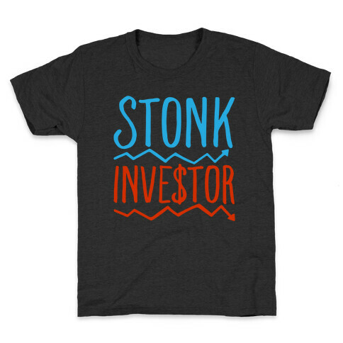 Stonk Investor Parody White Print Kids T-Shirt
